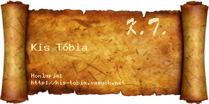 Kis Tóbia névjegykártya
